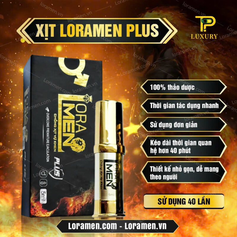 Lora Men Plus - Chai Xịt Kéo Dài Quan Hệ Nam Giới .